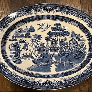 Vintage - Heritage BLUE WILLOW 18” Large Platter